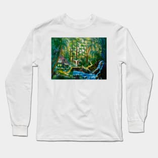 Retreat-Cabin in the Woods Long Sleeve T-Shirt